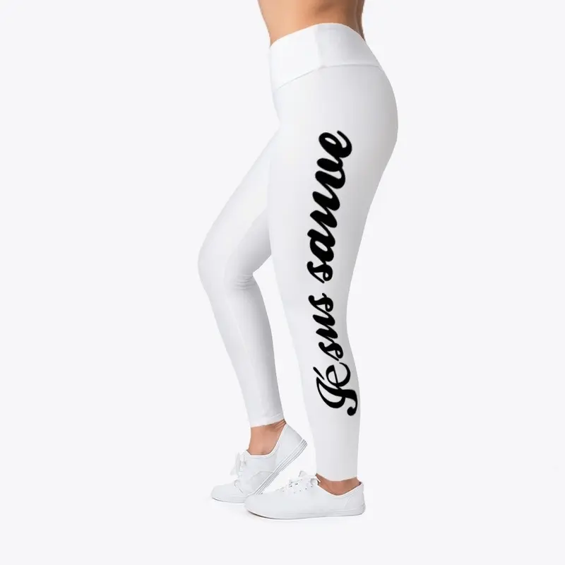 Legging blanc Jésus Sauve.